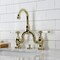 Kingston Brass Bridge Bathroom Faucet with Brass Pop-Up, Polished Brass KS7992PL - alternate 6